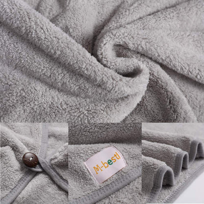 M-bestl 2 Pack Microfiber Hair Towel Wrap,Hair Drying Towel with Button,Quick Dry Hair Towel Turban for Women,Absorbent Anti-frizz Head Towel for Long Thick Curly Hair(Pink&Beige)