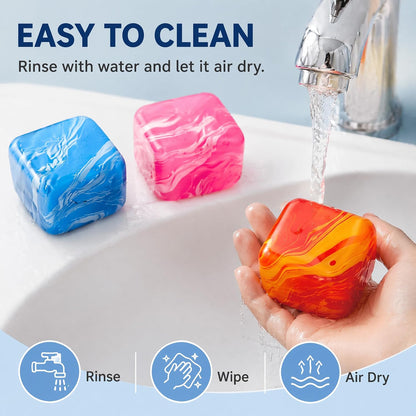 Squishy Textured Stress Balls 3pcs, Soft Memory Gel Squeeze Balls Fidget Toys for Kids/Adults Hand Exercises, Party Favors Anxiety Relief Squeeze Ball