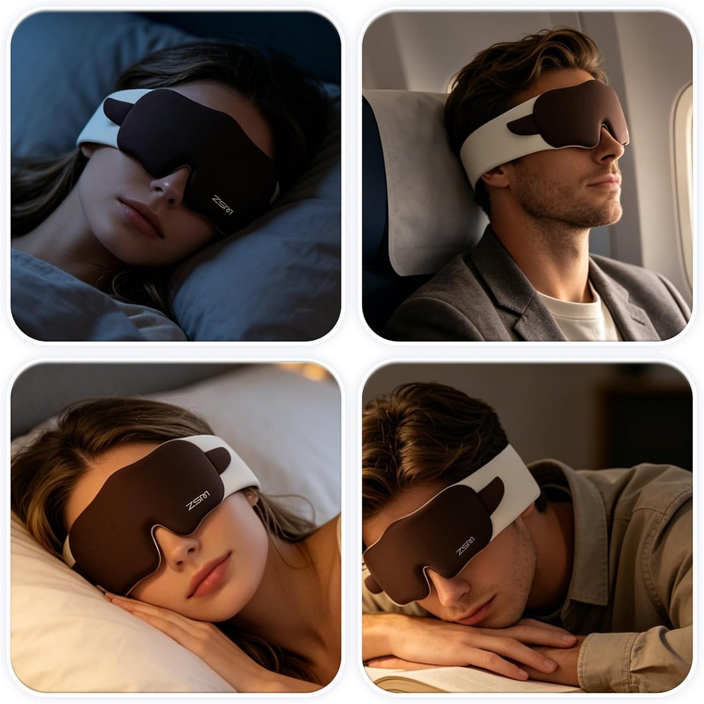 Sleep Mask 100% Mulberry Silk, Misty Blue