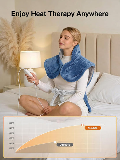 ALLJOY Heating Pad for Neck and Shoulders and Back Pain Relief