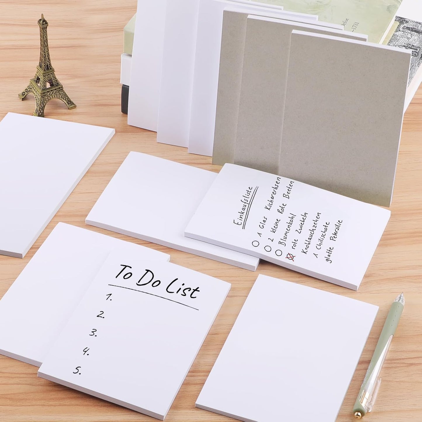 Note Pads 4x6 Inch, 6 Pack Blank Scratch Pads, 50 Sheets Per Memo Pad for Writing, White Pad of Paper Suit for Home, Office and School, Tear off Notepad, Small Server Notebook
