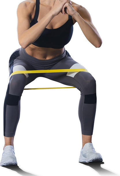 Resistance Loop Exercise Bands, Resistance Bands Exercise Bands for Home Fitness, Stretching, Strength Training, Physical Therapy,Elastic Workout Bands for Women Men Kids, Set of 5
