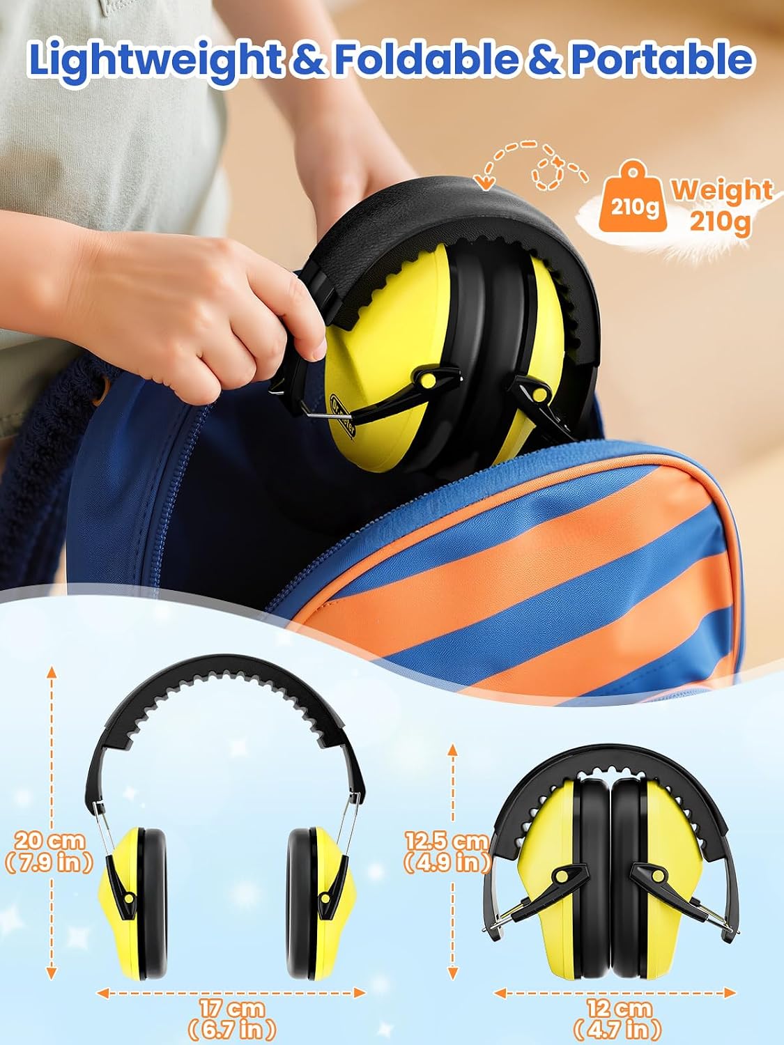 Dr.meter Ear Muffs for Noise Reduction: 27.4SNR Noise Cancelling Headphones for Kids Adults, EM100 Adjustable Hearing Protection Earmuffs for Monster Jam, Autism Sensory, Concerts, Fireworks
