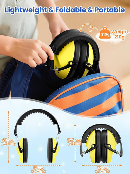 Dr.meter Ear Muffs for Noise Reduction: 27.4SNR Noise Cancelling Headphones for Kids Adults, EM100 Adjustable Hearing Protection Earmuffs for Monster Jam, Autism Sensory, Concerts, Fireworks
