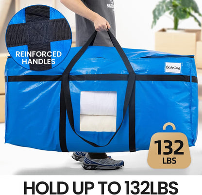TAILI 69 Gallon Extra Large Storage Bags with Visible Window,Blue