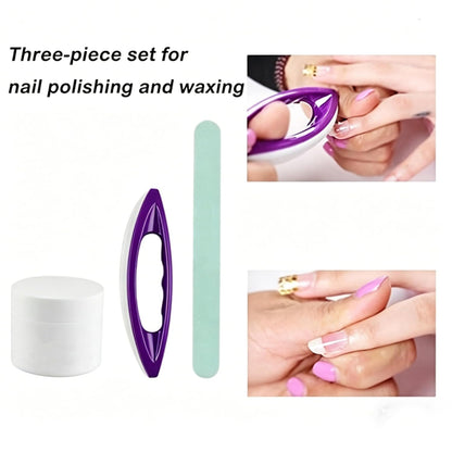 Manicure & PedicurComplete Nail Buffer and Shine Kit with Buffing Cream for Natural Nails, Leather Buffer & Polisher - Professional Nail Care Tools Sete Kits