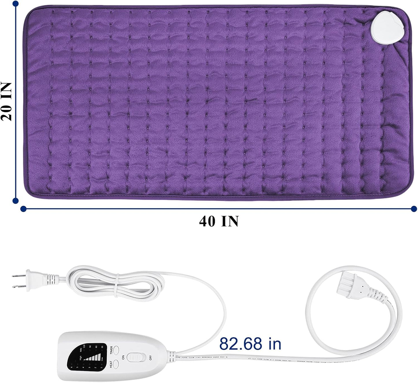 Electric Heating pad for Back Neck Shoulder Knee Arms Legs- Electric Heat Pads with 6 Heat Settings & Auto Shut Off Heat Heating Pad for Birthday Mother Father Girl Men Women