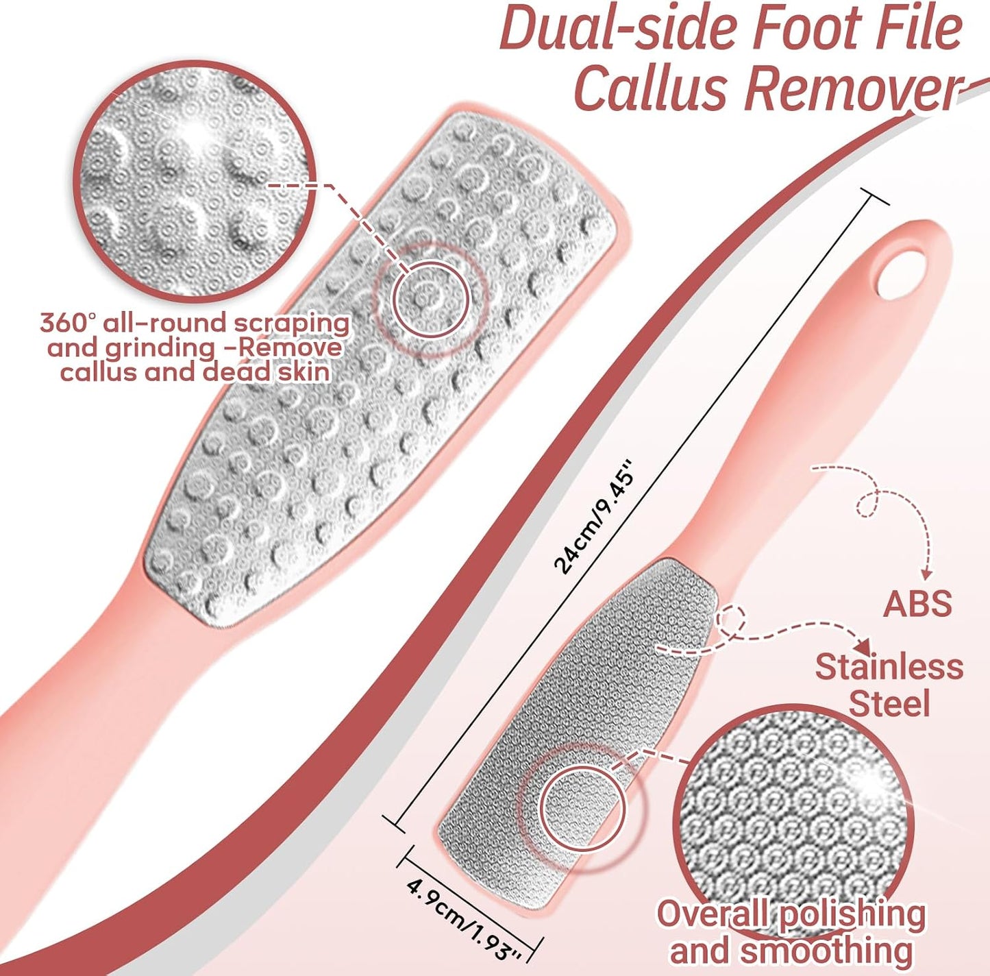 New Foot Brush with Adjustable Long Handle, 3-in-1 Foot Scrubber for Wet or Dry Brushing, 10.2’’- 27.5’’ Foot Scrub Brush for Senior, Pregnant, Disabled, or Injured, Gift-Box Packed(White)