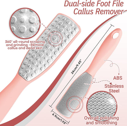 New Foot Brush with Adjustable Long Handle, 3-in-1 Foot Scrubber for Wet or Dry Brushing, 10.2’’- 27.5’’ Foot Scrub Brush for Senior, Pregnant, Disabled, or Injured, Gift-Box Packed(White)