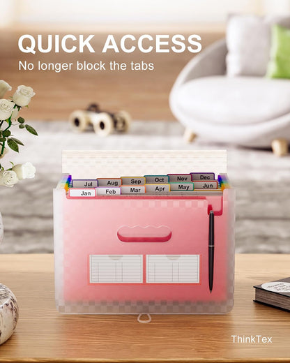 ThinkTex Accordion File Organizer, 12 - Pocket Expanding File Folders