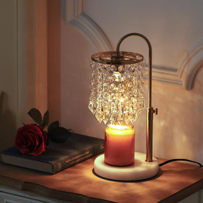 Candle Warmer Lamp with Timer Dimmer and 3 Bulbs, Lamp Candle Warmer with Marble Base,Wax Melt Warmer for Jar Candles, Birthday Gifts for Women Mom, House Warming Gifts New Home Decor (RGB-Black)