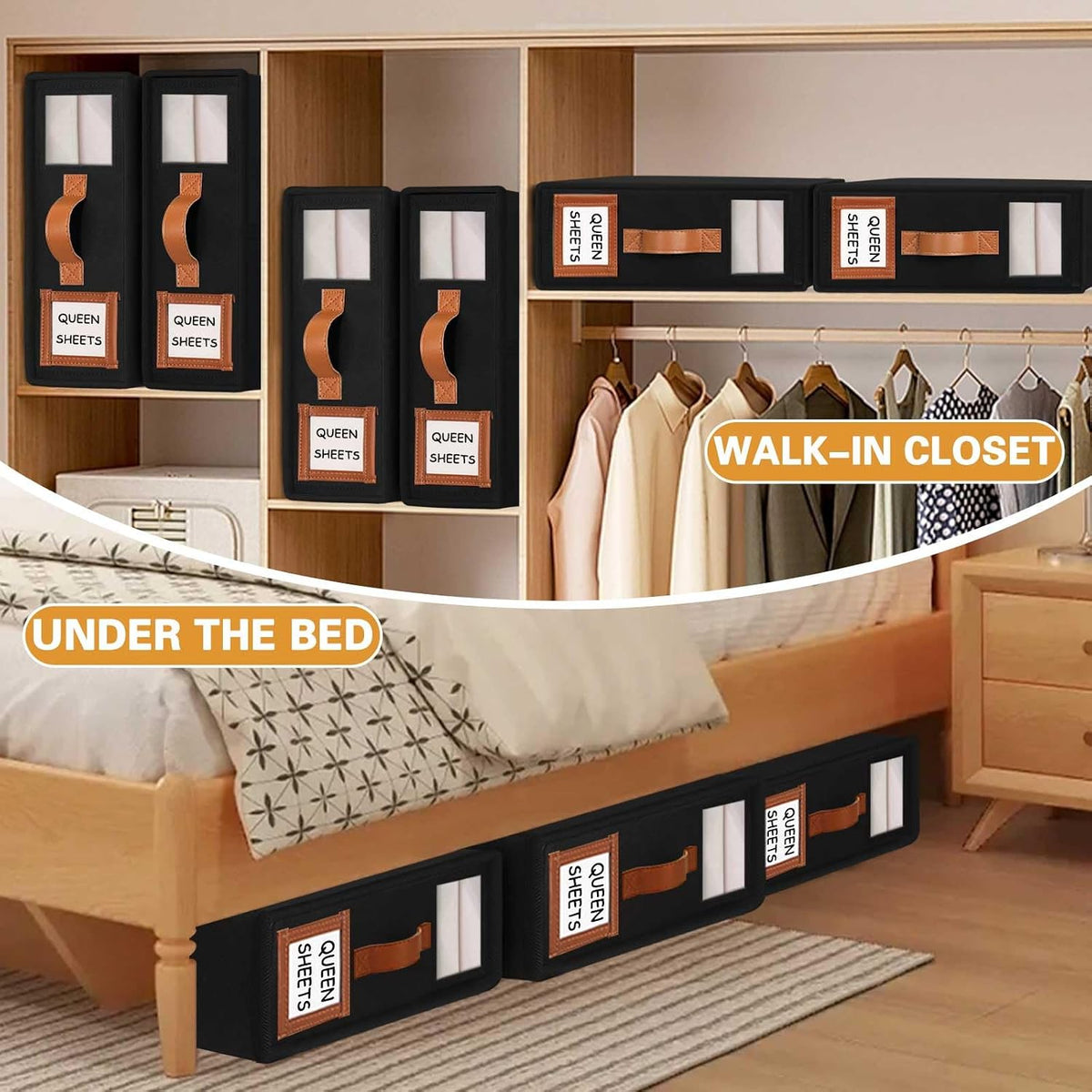 GhvyenntteS Bed Sheet Organizers and Storage, Closet Organizer