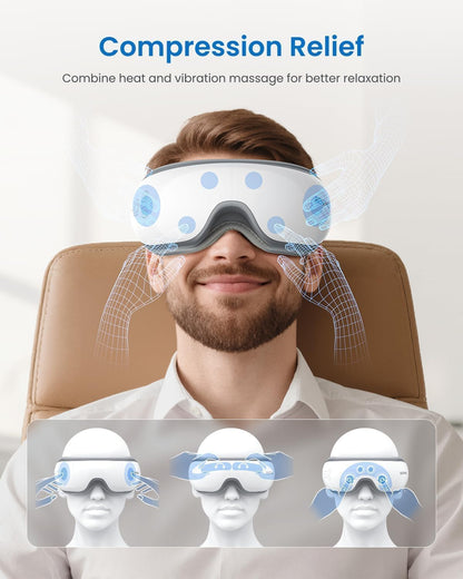 RENPHO Eyeris 1 Eye Massager with Heat, FSA Eligible HSA, Heated Eye Mask for Head Tension, Eye Strain & Screen Fatigue, Birthday Gifts for Men and Women
