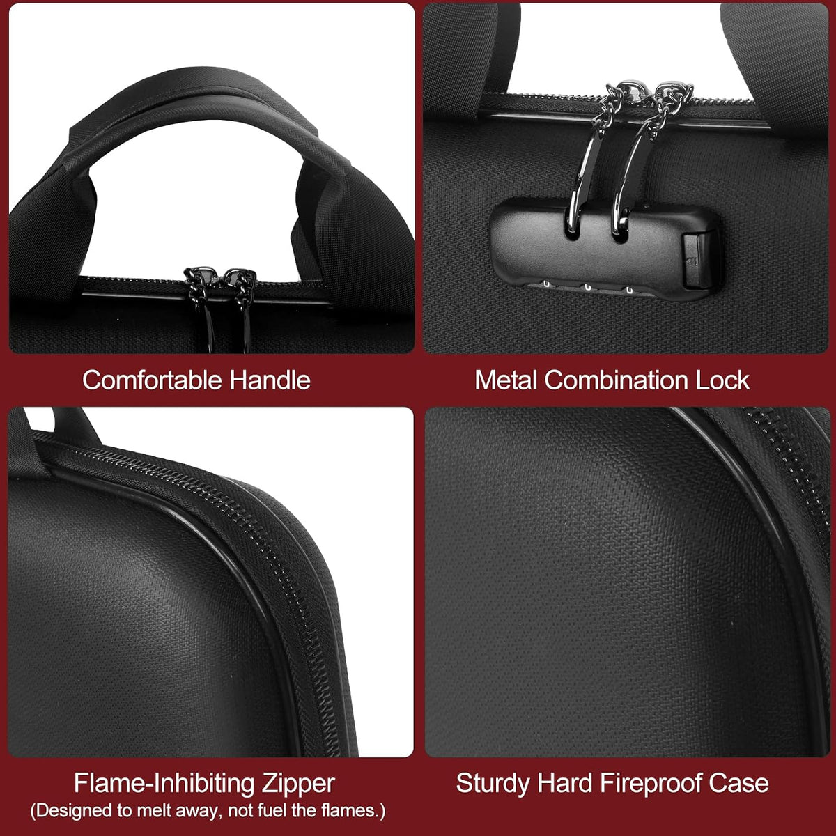 Fireproof Document Organizer Box with Lock for Important Documents