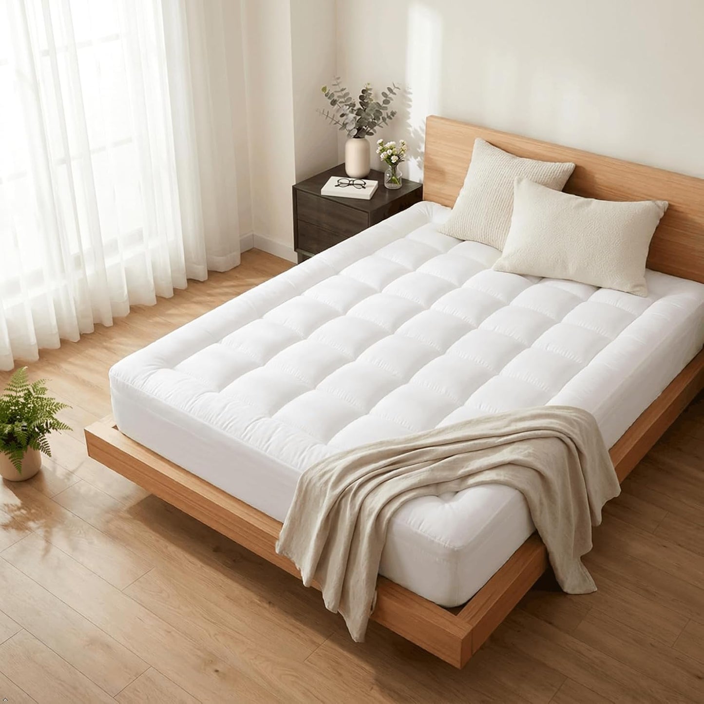 ELEMUSE Twin XL Dorm Dual Layer 3 Inch Memory Foam Mattress Topper for College, Dorm Room Essentials, 2 Inch Cooling Gel Foam and 1 Inch Soft Pillow Top Bed Pad,Back to School Comfortable Support
