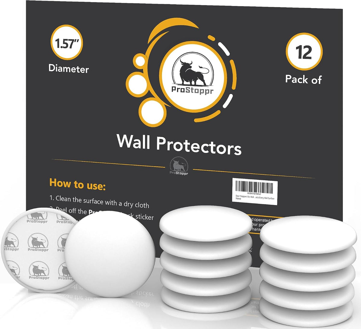 ProStoppr® Door Stoppers - Large 3.15" - Strong Adhesive Backing
