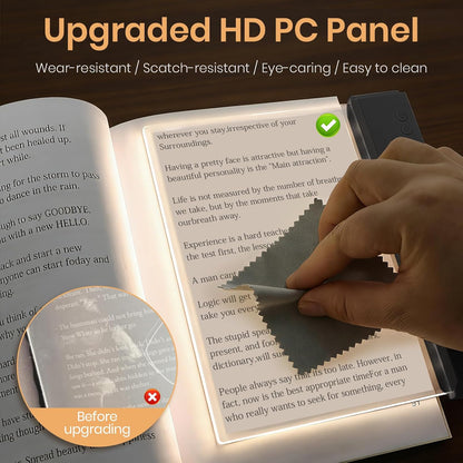 LED Book Light, 3 Color Temps & Stepless Dimming, Night Reading with Timer