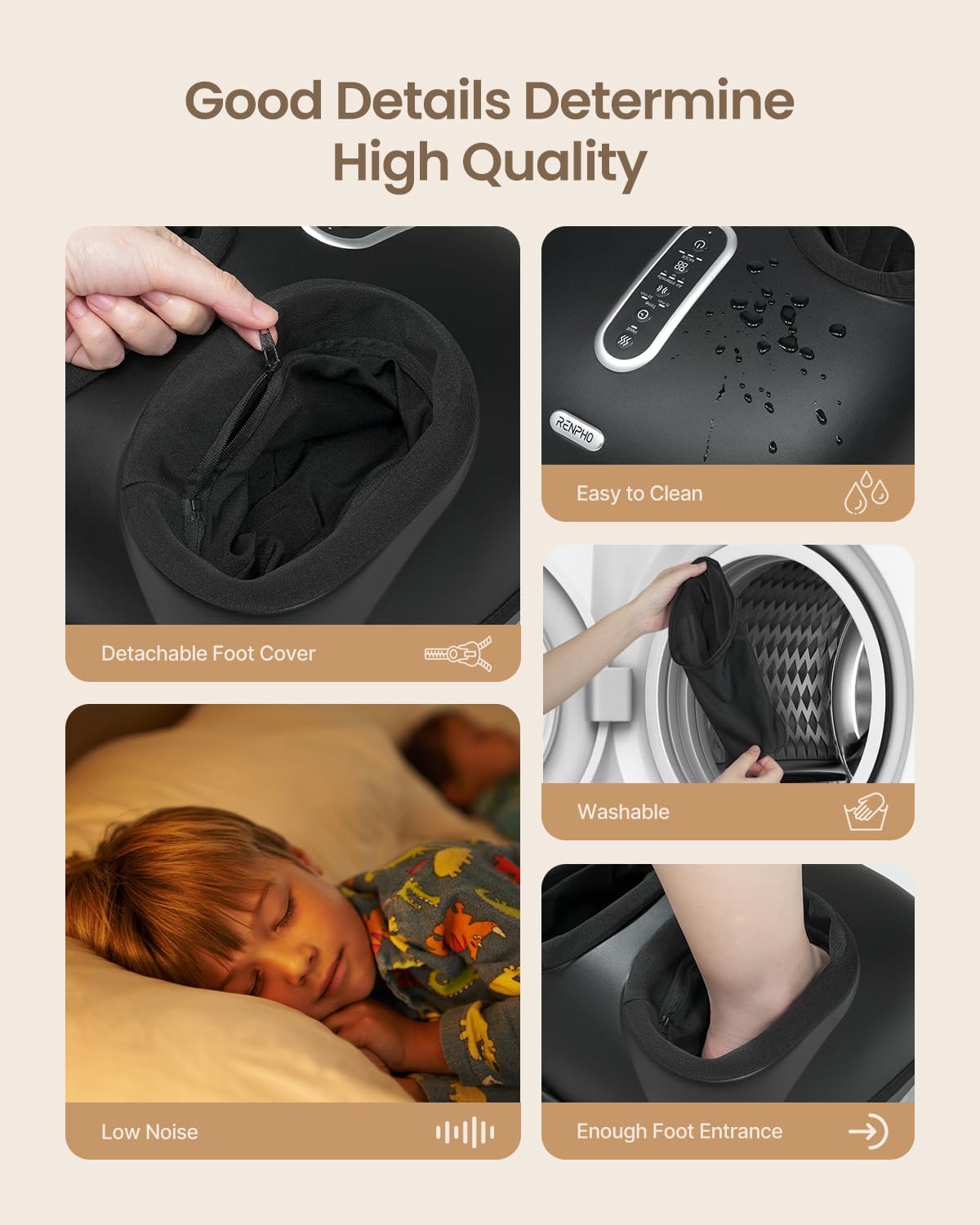RENPHO 2026 [Upgraded] Foot Massager with Heat, Shiatsu Foot Massager for Plantar Fasciitis, FSA Eligible HSA Store Eligible, Deep-Kneading & Compression, Birthday Gifts for Women Men, Size Up to 12