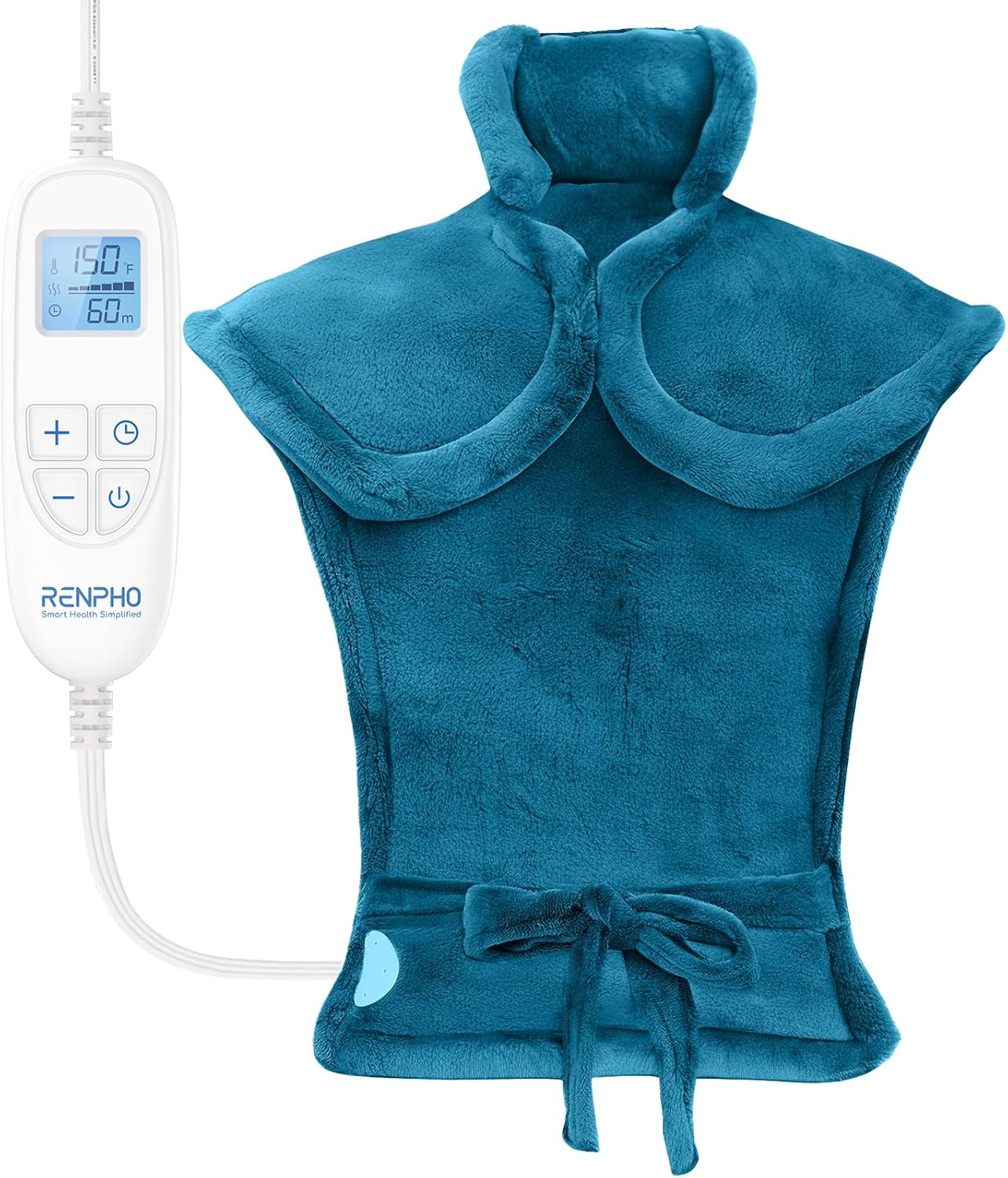 RENPHO Fathers Day Dad Gifts, Electric Heating Pad - 6 Heat Levels for Neck Shoulder and Back, Birthday Gifts for Women Men, Weighted Pad for Snug Fit, ETL Certified, FSA Eligible, 24"x33" Gray