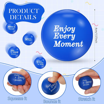 Poen 120 Pcs Motivational Foam Balls with Inspirational Quotes