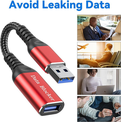 USB Data Blocker, Charge-Only Adapter USB Blocker(2PCS), Provide Safe and high-Speed Charging, Protect Against Juice Jacking, Hacking