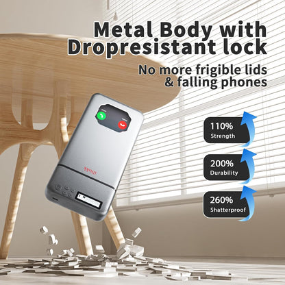 iDiskk Silver Metal Timed Phone Lock Box, Self-Control Timer Locker