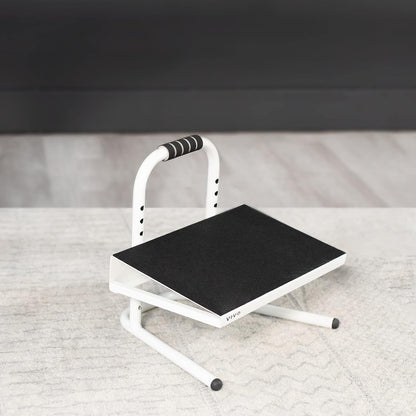 VIVO Ergonomic Height Adjustable Foot Rest Relief Platform, Elevated Stool for Comfortable Sit to Stand Workstation, Non-Slip Surface, Portable, Home Office Classroom Use, Black, STAND-FT01