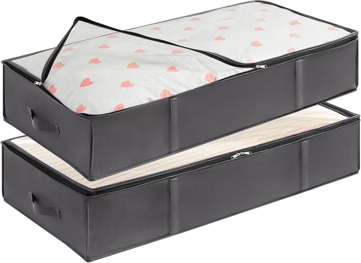 Lifewit 95L Under Bed Storage Container, Blanket Organizer, Gray