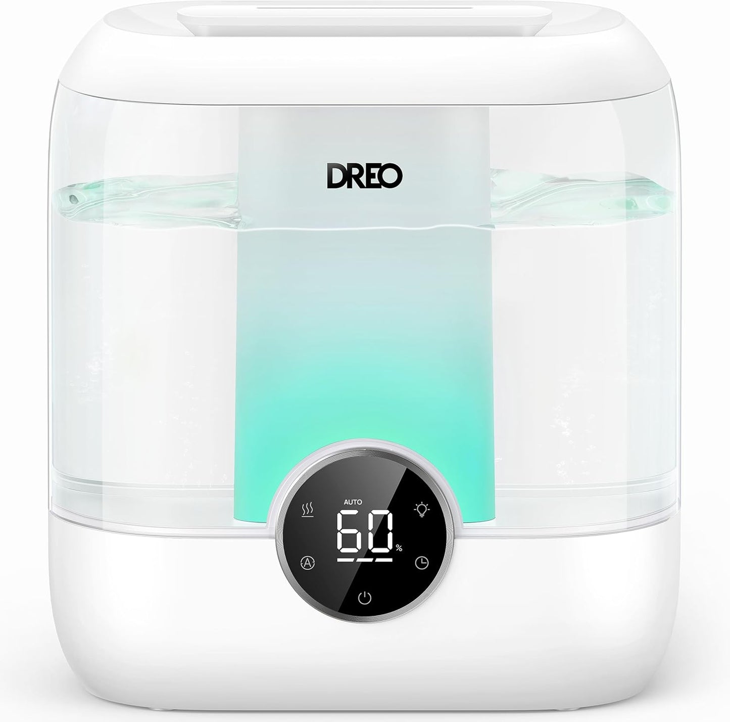 DREO 6L Humidifiers for Bedroom, 60H Runtime, 28 dB Quiet, HM524 | Precise Humidity Control, Easy to Refill & Clean, Nightlight, Cool Mist Humidifiers for Large Rooms, Baby Nurseries & Plants