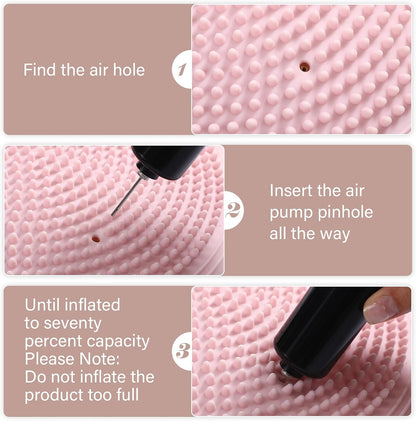 Libima 4 Pcs Wiggle Seat Inflated Wobble Cushion for Sensory Kid 13 Inches Balance Disc Flexible Seating for Classroom Sensory Pad for Chair Wiggle Cushion