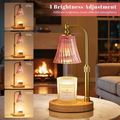 Candle Warmer Lamp with Timer Dimmable,Birthday Gifts for Women Mom Sister,Adjustable Height Wax Melt Warmer for Jar Candles,House Warming Gifts New Home,Ideal for Office,Dorm,Bedroom Home Decor