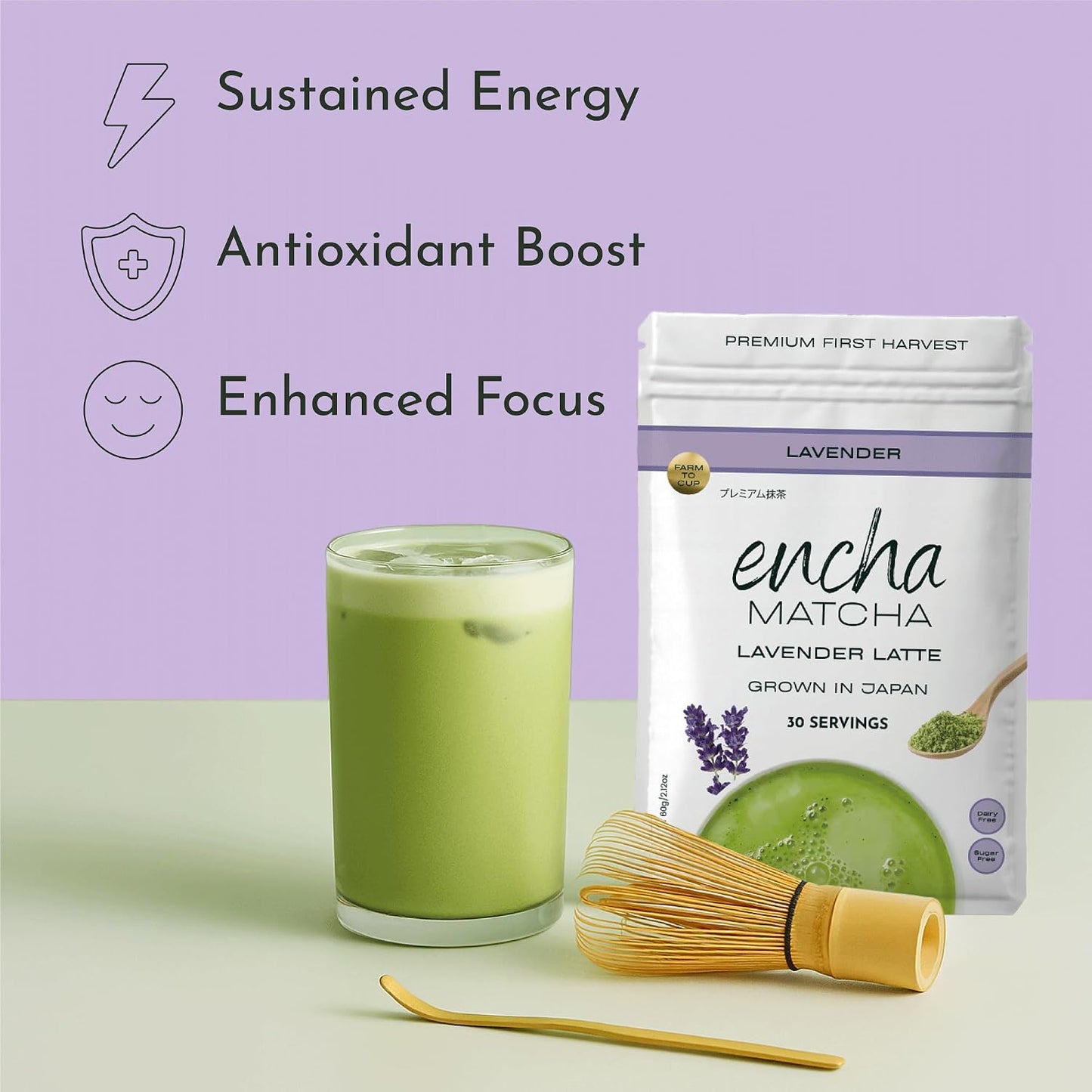Encha Matcha - Ceremonial Grade Matcha Powder, Organic First Harvest Japanese Green Tea Powder, Tea From Uji, Japan (30g/1.06oz)
