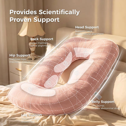 Momcozy Cooling Pregnancy Pillow - U Shaped Full Body Maternity Pillow