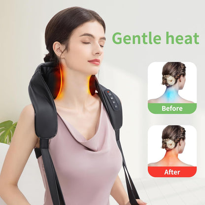 MASGRE Shiatsu Neck and Shoulder Massager with Heat for Pain Relief