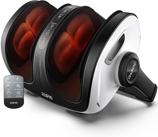 RENPHO 4-in-1 Shiatsu Foot Massager with Heat, Deep Kneading Massage for Plantar Fasciitis Relief, Foot and Calf Massager, FSA Eligible Items Only List, Birthday Day Gifts for Women Wife Men, Size 14