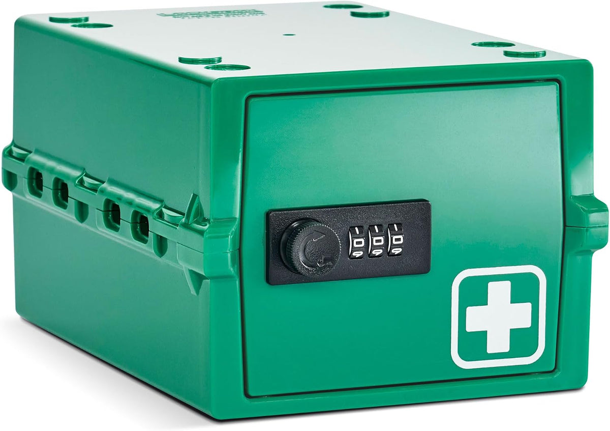 Lockabox Mini™ | Small Lock Box with Combination Lock (Half Letter Sized) | Mini Lockable Box for Small Medicines, Snacks & Mobile Phones | External Size 8.8 x 6.1 x 4.7 Inches (Crystal)