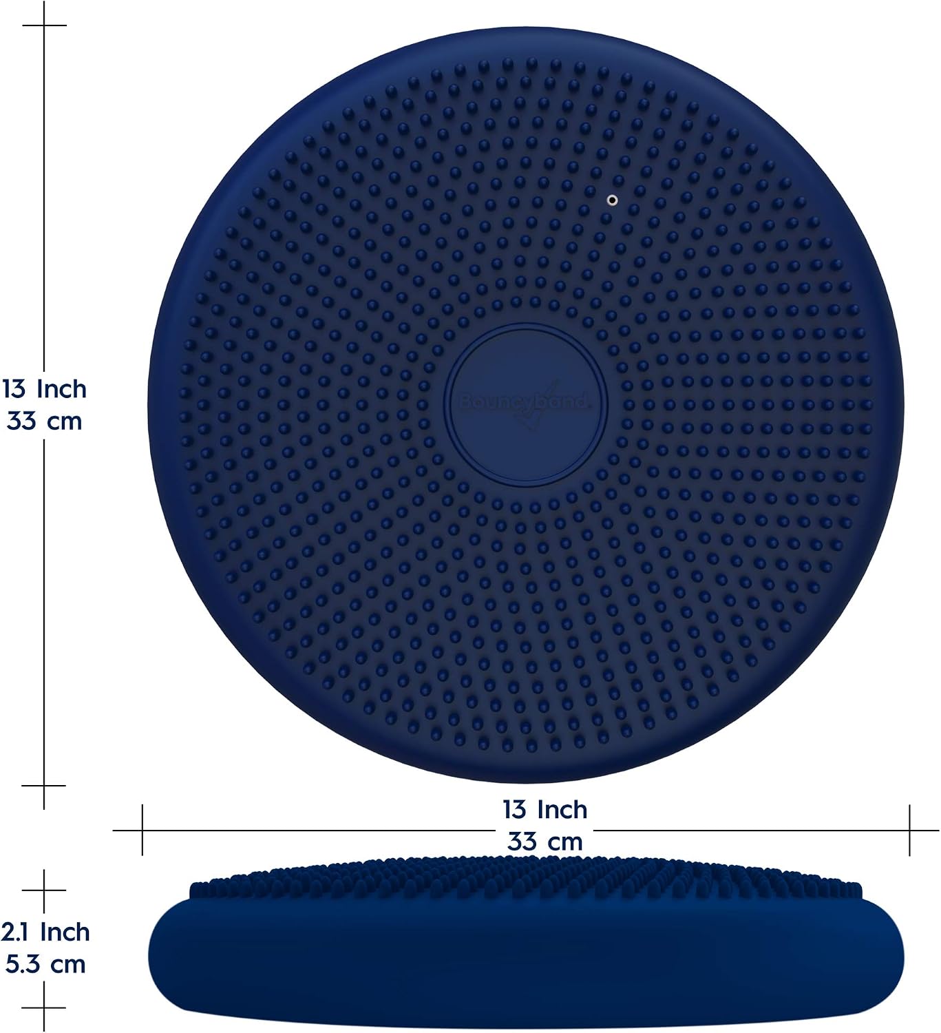 Bouncyband – Wiggle Seat – Purple, 13” D – Large Sensory Cushion for Kids Ages 6-18+ – Promotes Active Learning, Improves Student Productivity, Includes Easy-Inflation Pump