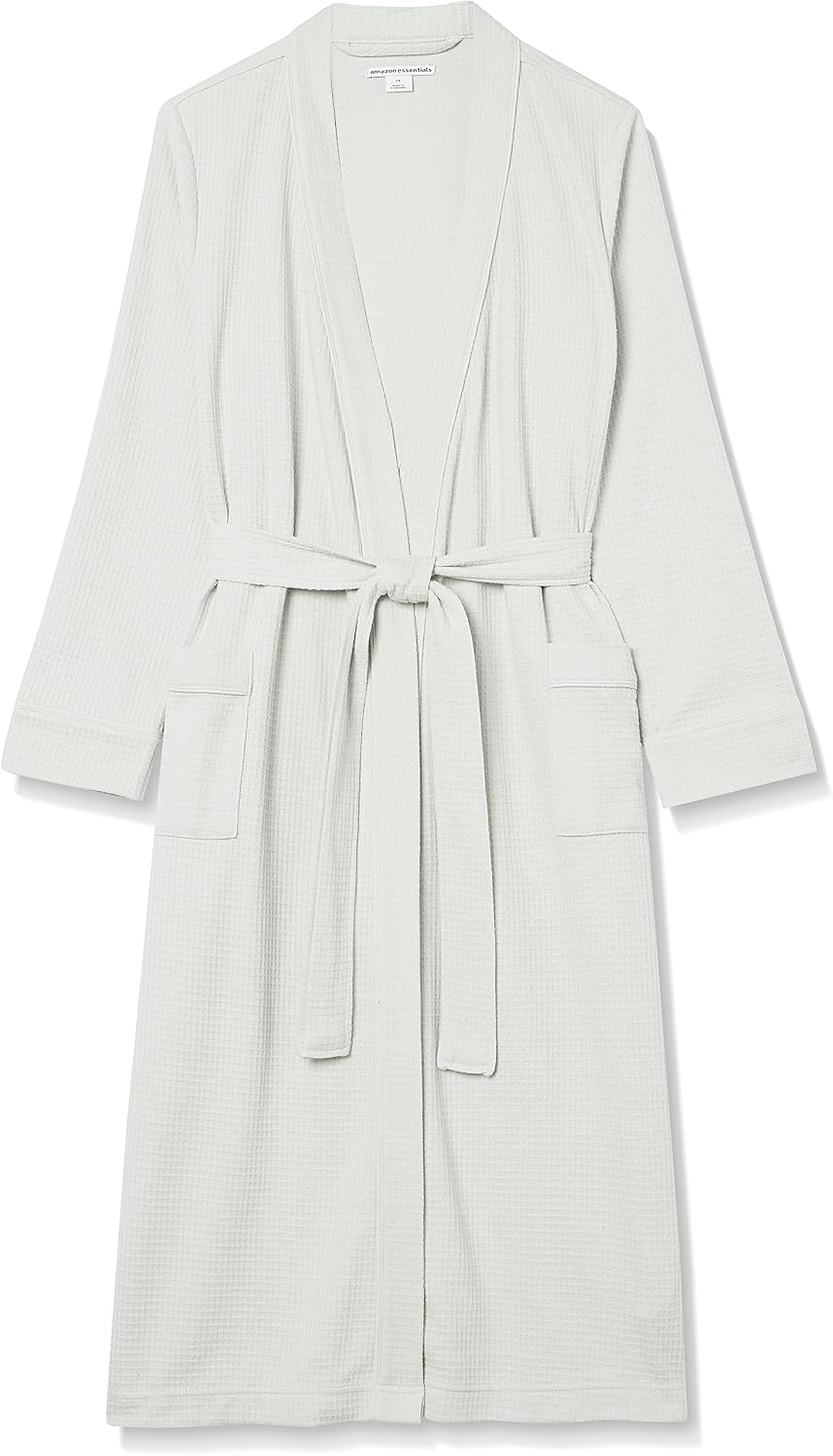 Amazon Essentials Women's Lightweight Waffle Full-Length Bath Robe (Available in Plus Size)