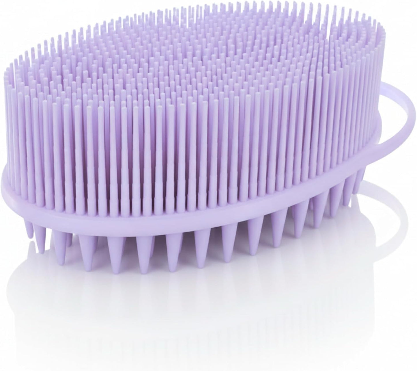 Avilana Premium Silicone Body Scrubber - Trusted Since 2017 - SGS Certified Food Grade Dual Sided Bath Brush, Quick-Dry Exfoliating Loofah Alternative, Massage Brush Sensitive Skin Women Men