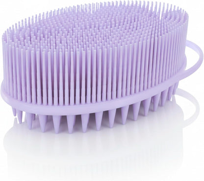 Avilana Premium Silicone Body Scrubber - Trusted Since 2017 - SGS Certified Food Grade Dual Sided Bath Brush, Quick-Dry Exfoliating Loofah Alternative, Massage Brush Sensitive Skin Women Men