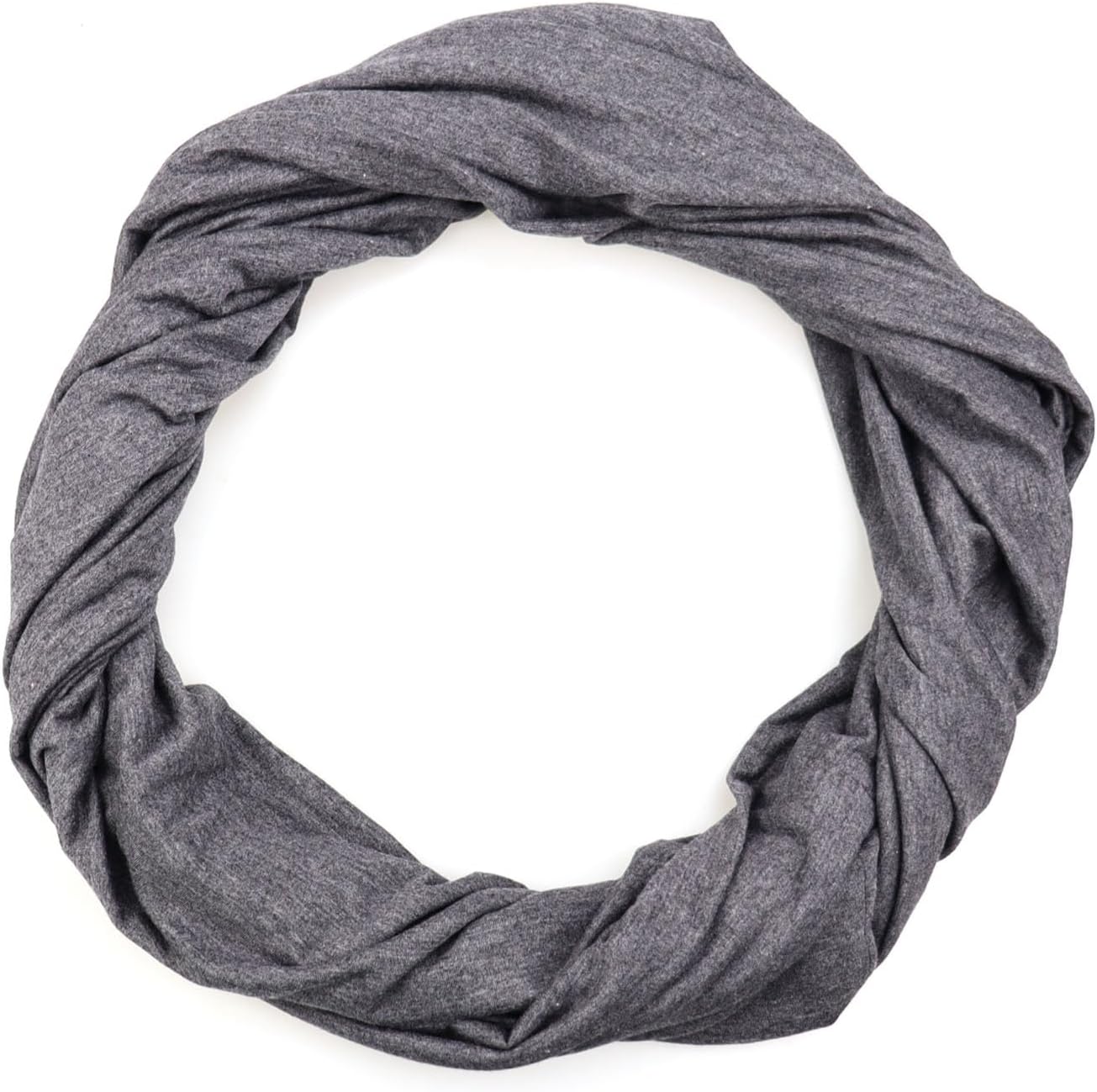 Infinity Scarf with Hidden Pockets Converts to Blanket and Wrap Travel Blanket Tube Scarf Wearable Blankets for Women Perfect for Travel, Grey