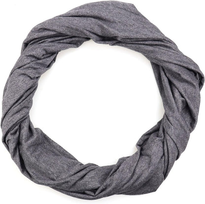 Infinity Scarf with Hidden Pockets Converts to Blanket and Wrap Travel Blanket Tube Scarf Wearable Blankets for Women Perfect for Travel, Grey