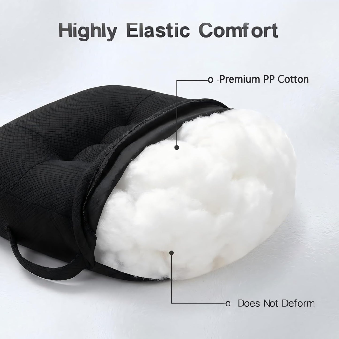 WSGJHB Car Booster Seat Cushion Posture Cushion for Long Sitting | Portable Breathable Mesh, Effectively Increase The Field of View Ideal for Office, Home, Car Angle Lift Seat Cushions,Black