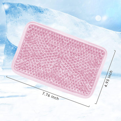 Gel Beads Ice Pack Ice Bag with Strap-1 Pack Reusable Hot & Cold Pack Compress for Knee, Shoulder, Foot, Back, Ankle, Neck, Hip, Elbow, Wisdom Tooth-7.76''x4.93''(Blue)