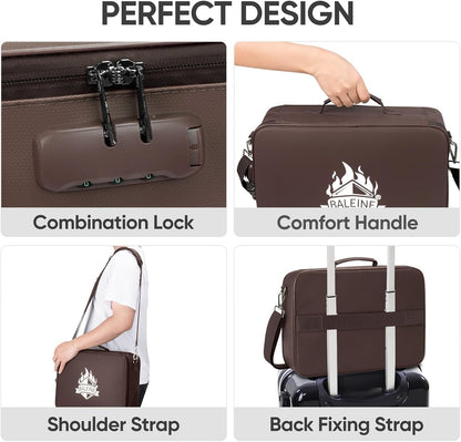 BALEINE Fireproof Document Box with Lock, Waterproof Fire Safe File Bag