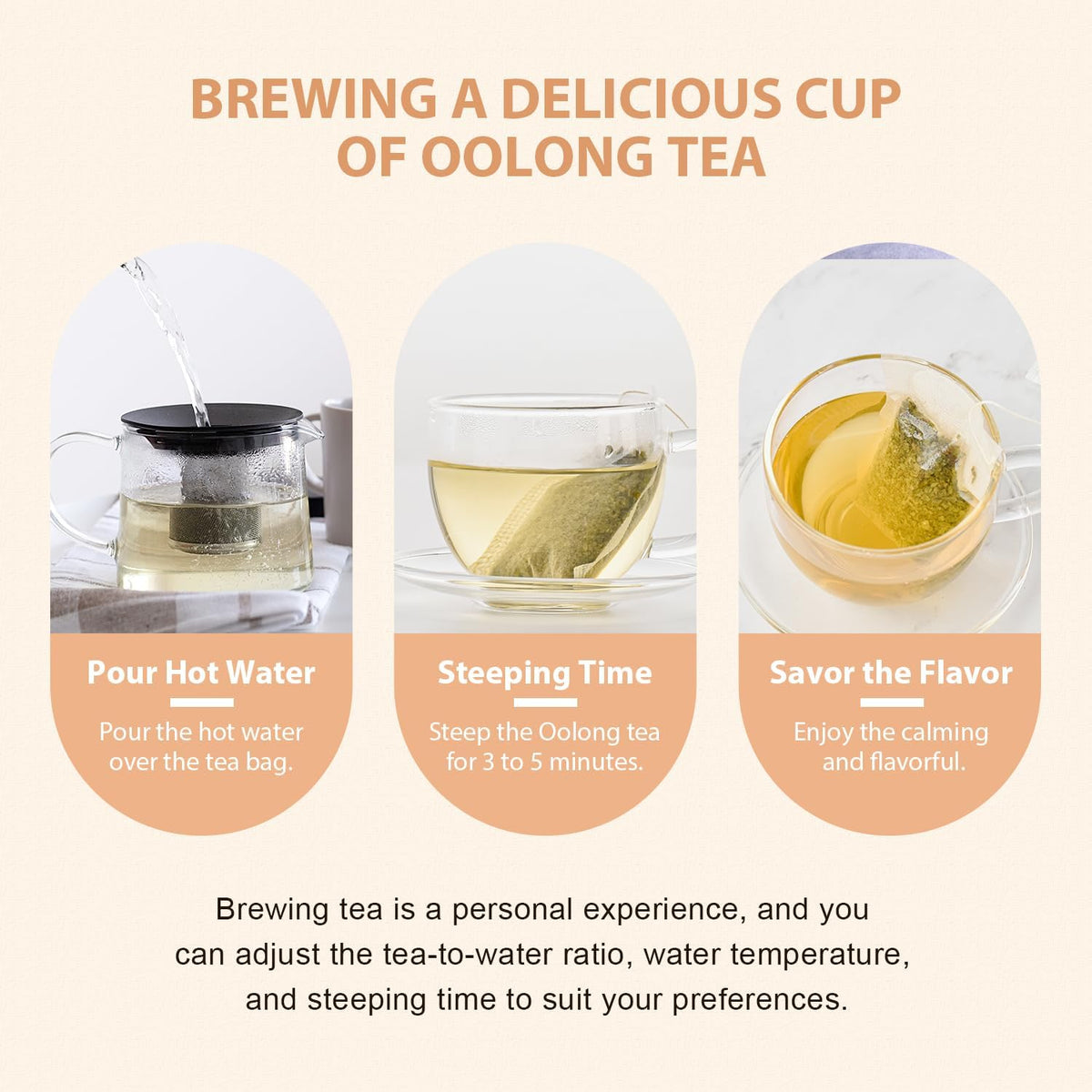 Soeos Organic Oolong Tea, 200 Tea Bags (2 Pack), Low Caffeine, Perfect Alternative to Coffee, Hot and Cold Brew, Fresh and Healthy Oolong Tea