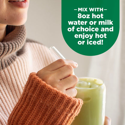 Navitas Organics Instant Matcha Latte Mix – Simple & Convenient Blend For Sweet & Creamy Latte – Mix With Water – Dairy Free & Low Sugar – USDA Organic, Non GMO, Gluten Free (11.1oz. Bag, 35 Servings)