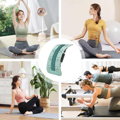 Back Stretcher Device, Multi-Level Back Support Adjustable, Spinal Board Massager with Curved Design, Stretching Equipment Tool Relieves Tension, for Daily Stretching and Relaxation