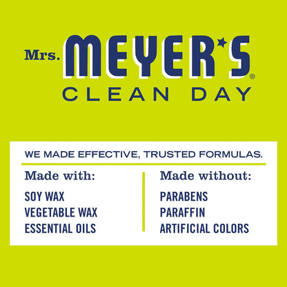 MRS. MEYER'S CLEAN DAY Lavender Soy Candle, Garden-Inspired Aromatherapy Homekeeping, 35 Hour Burn Time, Made with Essential Oils, 7.2 oz Large Glass Jar Candles (Pack of 2)