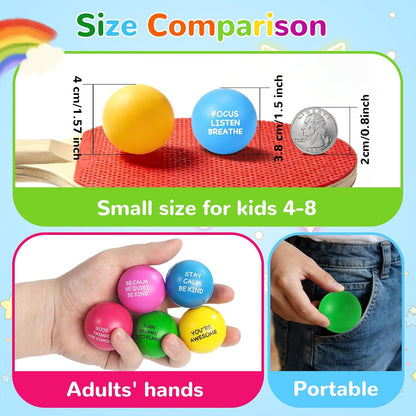 108 Pack Motivational Stress Balls Bulk for Adults & Kids Foam Stress Toys